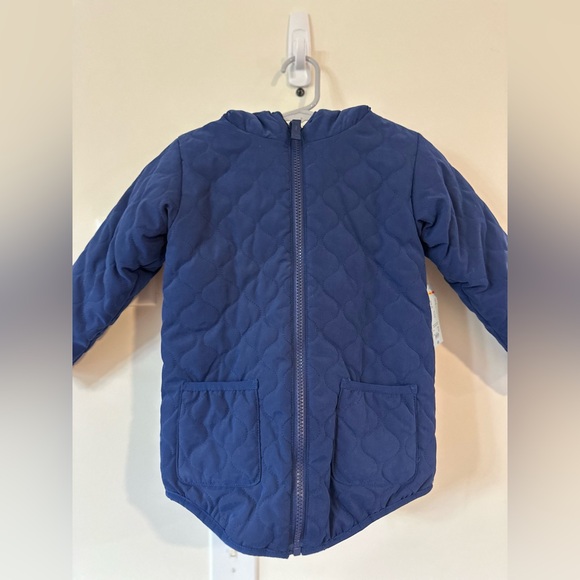 Okie Dokie Toddler Girls Navy And Gray Reversible Jacket NWT Size 2T - Picture 7 of 7